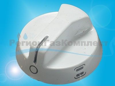 Ручка переключателя мощности электродуховки 5- позиционные "Лысьва" мод. ЭГ, белая (срез штока снизу)