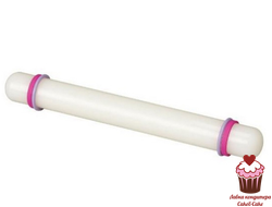 Скалка гладкая с ограничителями 33 см, акрил