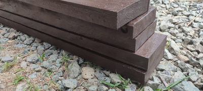 Фундамент из доски 40*150*4000 АНТИСЕПТИК  (цвет - палисандр)