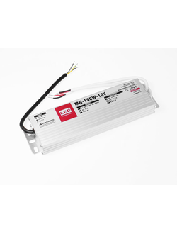 Герметичный блок питания 150W 12V IP67 Extra Slim (12V/12.5A/150W) (4LED/IP67 металл/1 год)