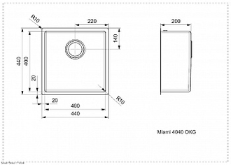 Мойка Reginox Miami 40x40 Cooper