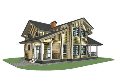 Дом из клееного бруса КБ-01, 250 м2