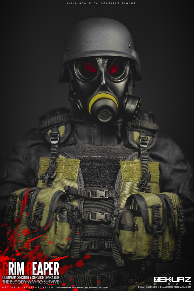 Ханк, лидер USS Alpha Team (Resident Evil, Обитель Зла)  - Коллекционная ФИГУРКА 1/6 scale GRIM REAPER (EKS05) - EKUAZ STUDIO