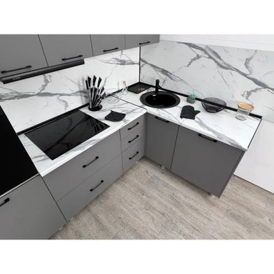 Кухня угловая трёхуровневая "МРКГ 100/Шопен" 2.4х1.6 м (МР)