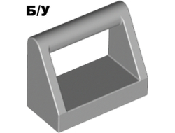 ! Б/У - Tile, Modified 1 x 2 with Bar Handle, Light Bluish Gray (2432 / 4211357) - Б/У