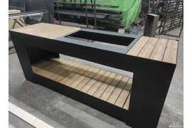 Тумба с мангалом и вытяжкой