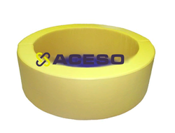 "Сухой бассейн круглый разборный (мягкое дно)" без аппликации желтый