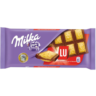 Шоколад Milka молочный с печеньем LU 87 г