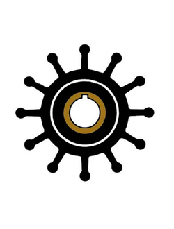 Импеллер посадка шпонка Ancor 3950 Ø57/12,7x19,8мм 12 лопастей для помпы охлаждения двигателя из чёрного неопрена