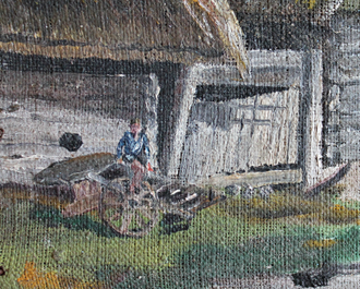 "Сельский пейзаж" холст на фанере масло 1939 год