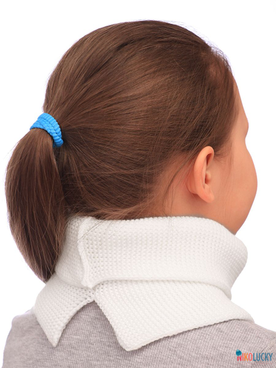 Шарф(снуд)  22-33 двойной, цвет белый размер 2