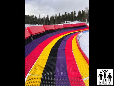 Мат защитный для горнолыжных трасс "Карман" 0,5*2*0,17 крепление на люверсах DNN