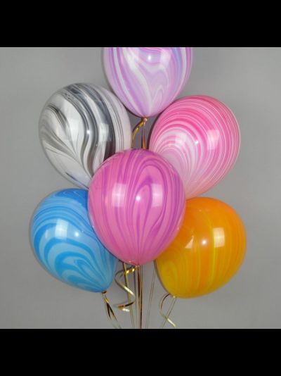 Шар 28 см "Супер Агат" МИКС