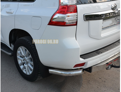 Защита заднего бампера угловая малая d76 для Toyota Land Cruiser Prado 150 (2010-...)