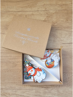 Комплект ёлочных игрушек "Снеговики"