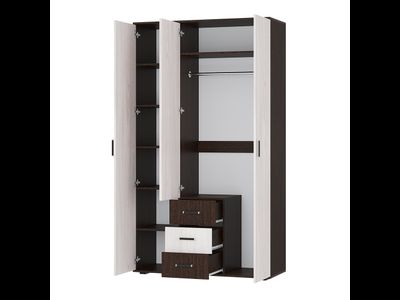 Шкаф 3-х створчатый Белла венге/ясень белый (БТС)