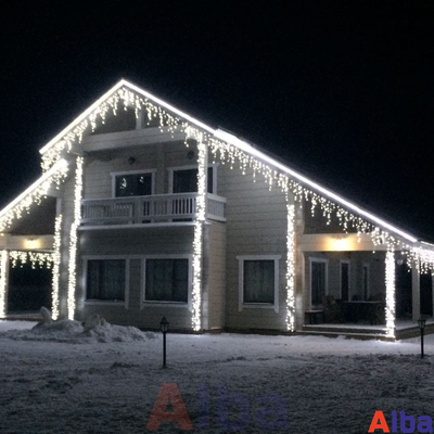 Бахрома 3*0.6 м БЕЛЫЙ ХОЛОДНЫЙ, постоянное свечение IP 65, резина