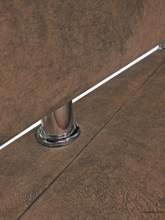 Кухонный ДИВАН "ФОРУМ-4" с боковой спинкой, Коричневый Правый