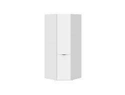 Спальня ГЛОСС - Шкаф угловой Белый глянец/Стекло