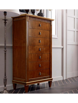 КОМОД ВЫСОКИЙ УЗКИЙ 7 ЯЩИКОВ (L76*P45*H142) ART.19.09 GOLD TOSATO