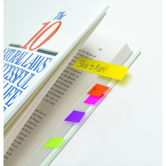 Клейкие закладки Post-it бумажные 5 цветов по 100 листов 12.7х44.4 мм