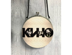 Сумочка круглая с фермуаром Кино, Виктор Цой №3