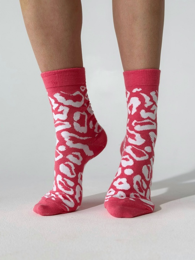 НОСКИ ПРИЯТНО "РОЗОВЫЙ ЛЕОПАРД"