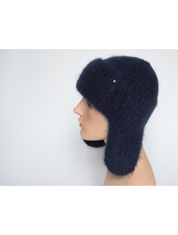 Синяя шапка ушанка женская Vizio Италия 9020 UO  фото