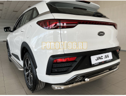 Защита заднего бампера двойная d60/42 для JAC JS6 2022-
