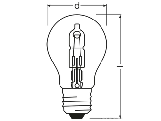 Галогенная лампа Osram Classic Eco Super Star A 64547 A Eco 77w Е27