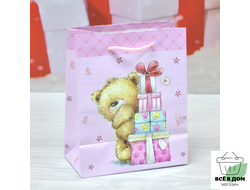 Пакет бумажный 11,1*13,7*6,2см с ручками