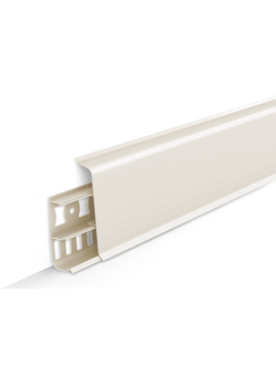 Плинтус напольный 70 мм 2,2м "Идеал Деконика", 033 Кремово-белый