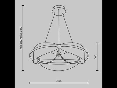 Подвесной светильник Breeze, MOD281PL-L45BS3K