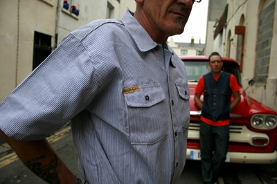 Рубашка Prison Blues® HICKORY WORK SHIRT [Пуговицы/Короткий рукав]