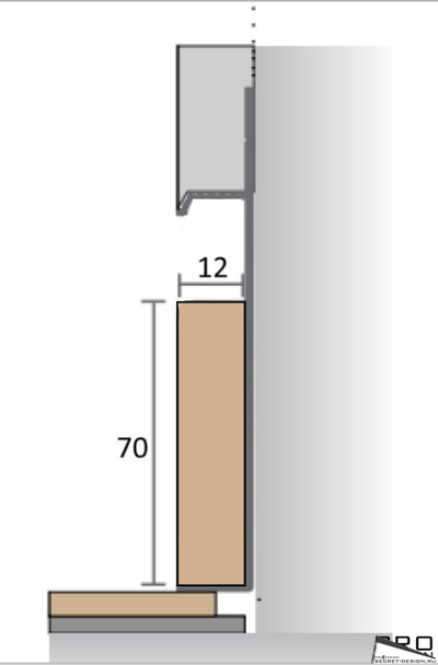 ВСТАВКА В ПЛИНТУС PRO DESIGN 70 ММ (МДФ)