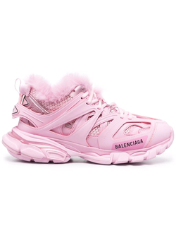 Кроссовки Balenciaga Track Sneaker Fake Fur Pink