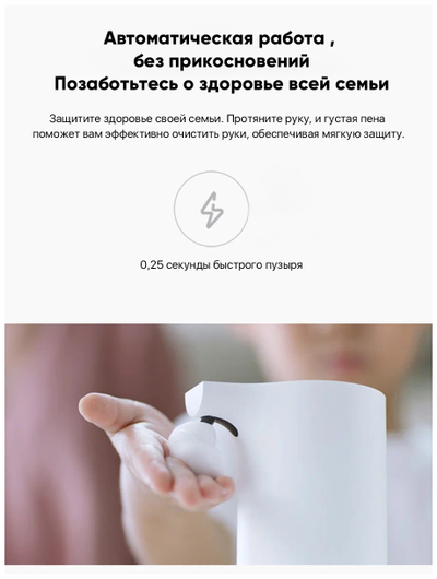 Дозатор для жидкого мыла Xiaomi Mijia Automatic Foam Soap Dispenser Hand Wash 1S MJXSJ05XW CN