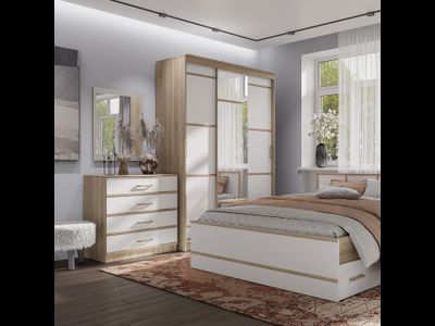 Сакура Комод Дуб сонома/белый ш850хв866хг504