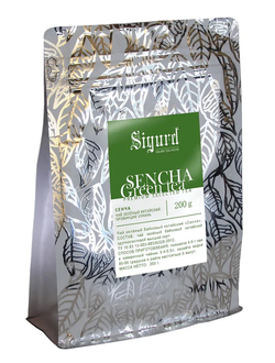 Чай SIGURD SENCHA зеленый Сенча 200гр (КвадроПак)