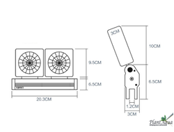 Biopro Cooling BC-2 - вентилятор с 2-мя головками в аквариумах до 100 литров