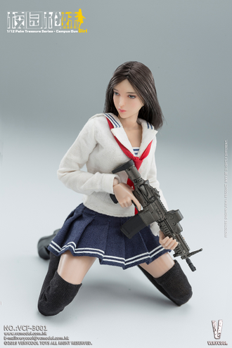 Боевая японская школьница - Коллекционная ФИГУРКА 1/12 Palm Treasure Series - Campus Gun Girl (C.G.G.) (VCF-3001) - VERYCOOL