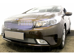 Защита радиатора KIA Cerato 2016-2018 chrome низ