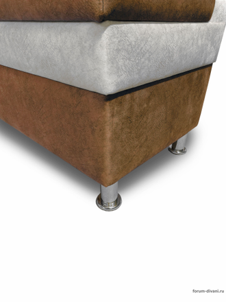 Кухонный угловой диван "Форум-4", Коричневый/Слоновая кость Правый