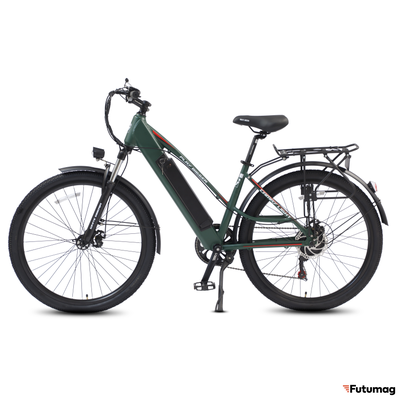 Электровелосипед WHITE SIBERIA CAMRY LIGHT 500W матовый зеленый