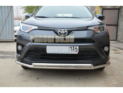 Защита переднего бампера двойная d53/53 для Toyota RAV4 (2015-2019)