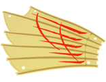 Cloth Sail 27 x 20 Right with Red and Dark Tan Lines Pattern, Tan (sailbb74 / 6308255)