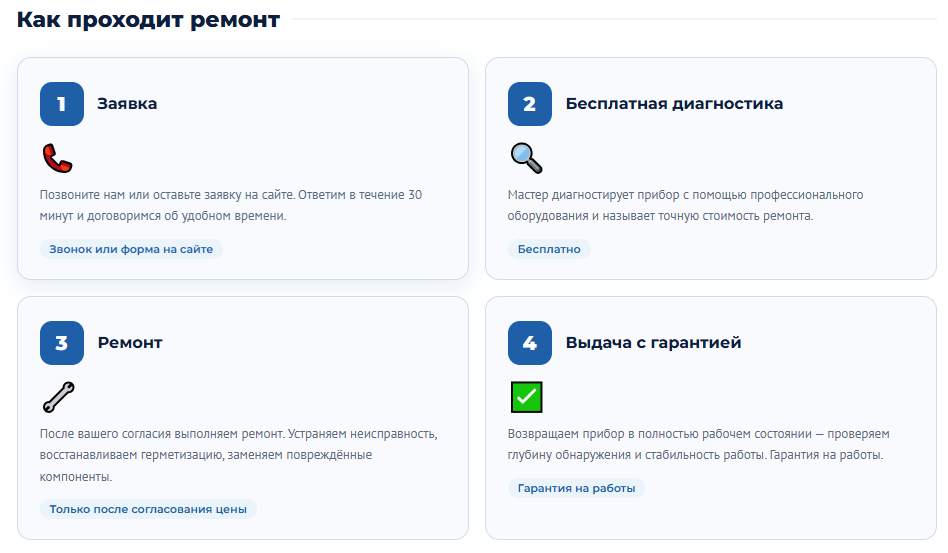 Ремонт металлоискателей и магнитометров в Санкт-Петербурге &mdash; порядок ремонта CashService