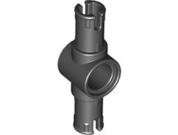 Technic, Pin 3L with Friction Ridges and Center Pin Hole, Black (87082 / 4560174 / 6366229)