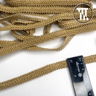 Тесьма ажурная, цв. Бронза, шир. 1,3 см