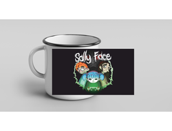 Кружка металлическая эмалированная Sally Face, Салли Фейс №9